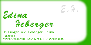 edina heberger business card